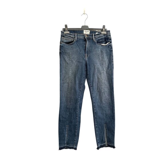 FRAME Denim Le Nouveau Straight Split Hem Jeans Size 30 - Picture 2 of 13